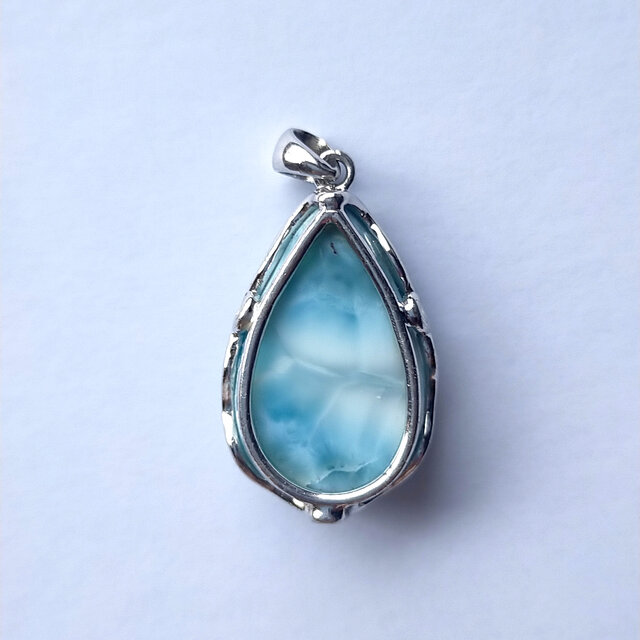 ラリマー ドミニカ産 滴型ペンダント