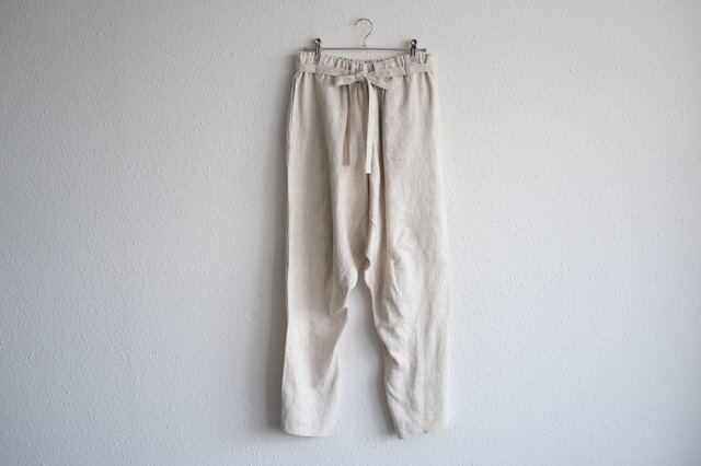 きるもの｜もんぺパンツ｜リネン ベージュ［unisex freesize
