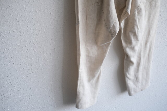 リネンのもんぺ　オフホワイト きるもの｜もんぺパンツ｜リネン ベージュ［unisex freesize］ | iichi