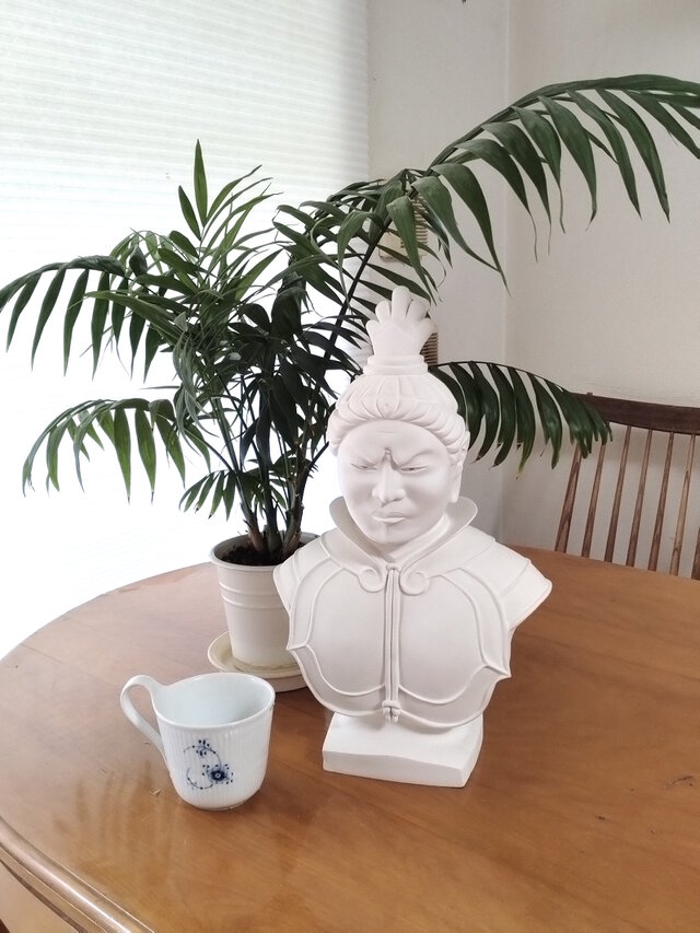 インテリア向き仏像　四天王の内広目天像　胸像　像高41ｃｍ