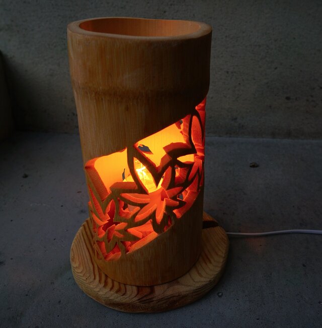 竹灯り・竹あかり・竹灯籠　 ～～ 癒しの灯り ★秋春★～～ 竹灯り・竹あかり・竹灯籠・竹灯篭・竹ランプ ～～ 癒しの灯り☆秋が来