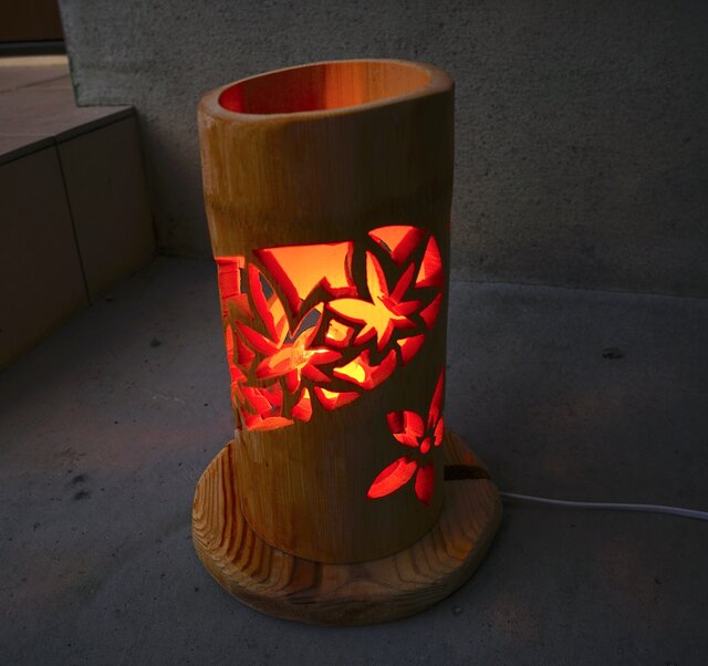 竹灯り・竹あかり・竹灯籠 ～～ 癒しの灯り ☆紅葉帯☆～～ | iichi