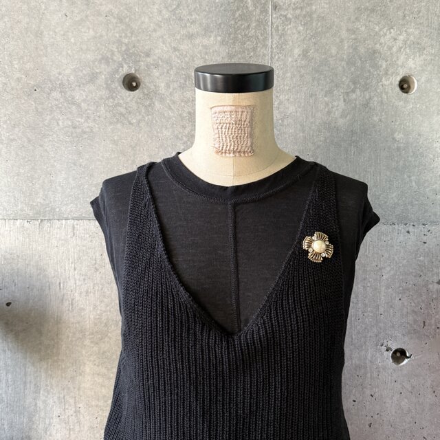 SC139-ヴィンテージブローチ U.S.A. 1960〜70s Fence Openwork