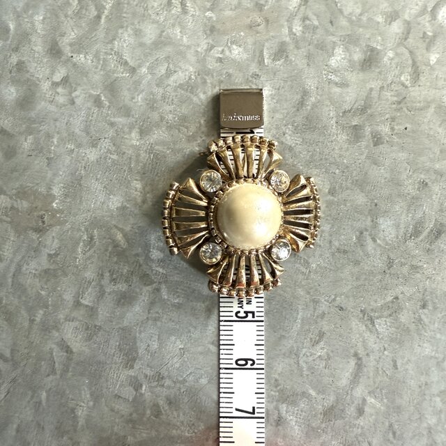 SC139-ヴィンテージブローチ U.S.A. 1960〜70s Fence Openwork