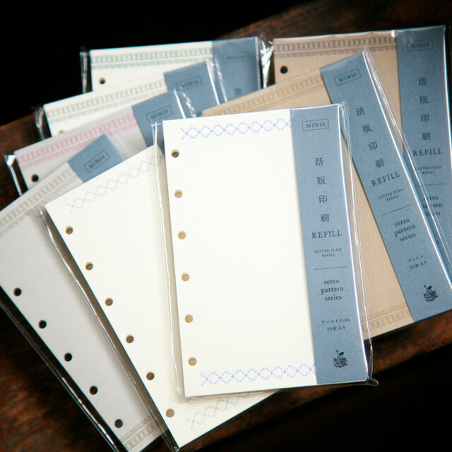 活版印刷 REFILL (MINI6） 〔retro pattern series〕 | iichi 日々の