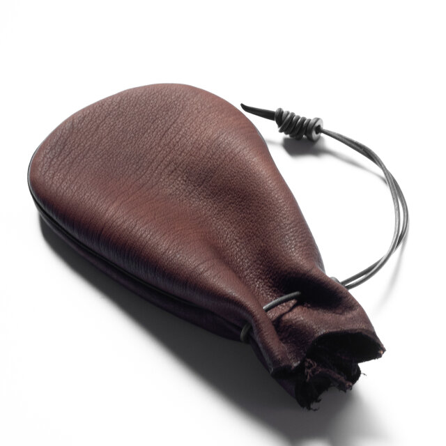 手提げ巾着　鹿革