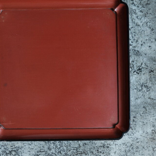 味のあるお品物◇時代物 朱塗脚付き四本足膳 古物 古民家 骨董