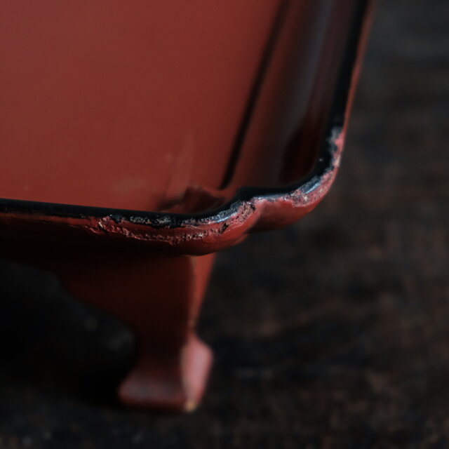 味のあるお品物◇時代物 朱塗脚付き四本足膳 古物 古民家 骨董