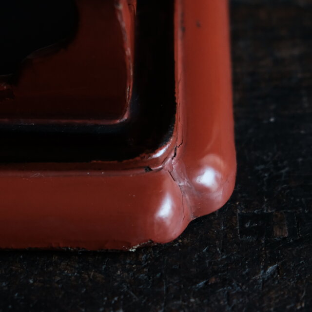 味のあるお品物◇時代物 朱塗脚付き四本足膳 古物 古民家 骨董