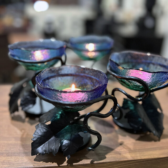 アイアンキャンドルスタンド（1枚葉）1個 | iichi 日々の暮らしを