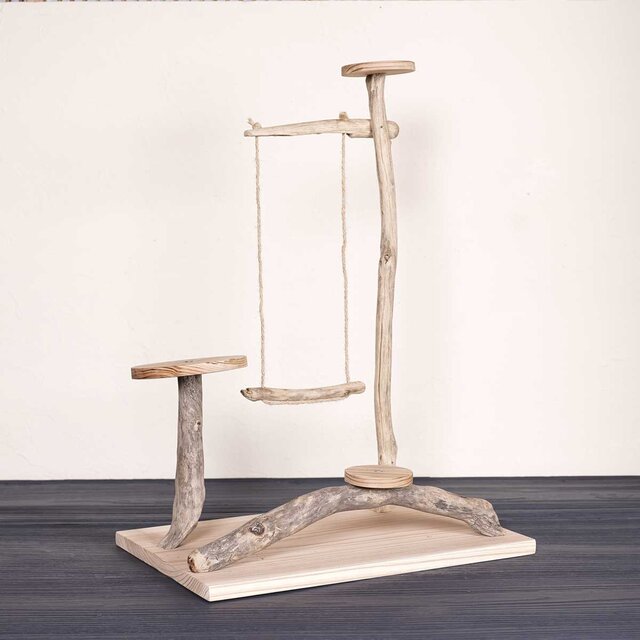 流木止まり木・バードタワー『癒しの森』高さ98cm 流木止まり木