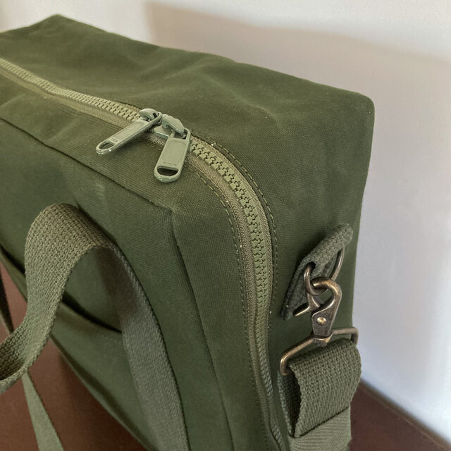スクエア2wayショルダー M オリーブドラブ / 9号帆布 | iichi 日々の