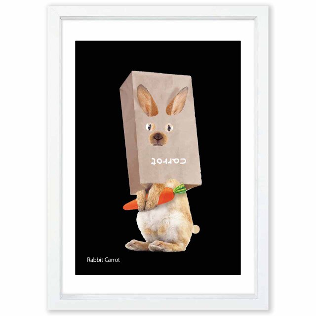 バレてるよ　うさぎ　送料無料 　イラスト　A4〜A0　ポスター　アートポスター　アート/sei検索新着順　3694