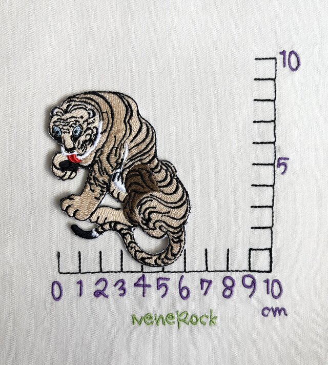 刺繍ワッペン□伊藤若冲□虎図□浮世絵 | iichi 日々の暮らしを