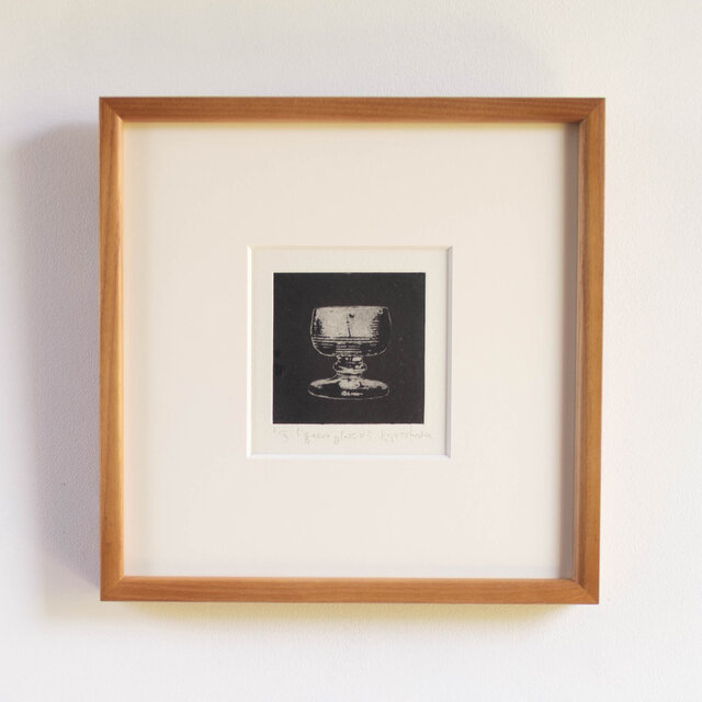 紙版画 "Liqueur glass #3"（額装）