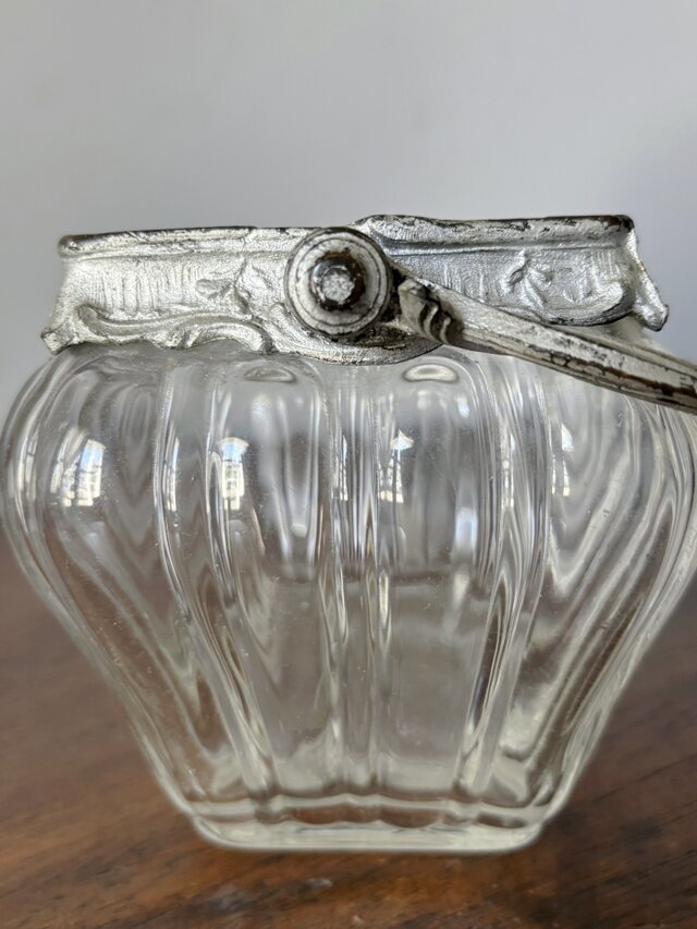 【フランス／サン・ルイ】クリスタル／ビスケットジャー バレル／ブルー フランス／サン・ルイ】クリスタル／ビスケットジャー バレル