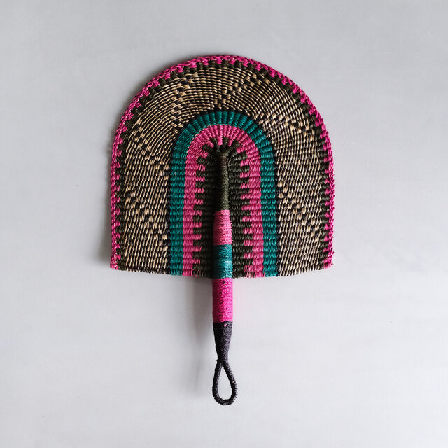 ボルガ扇子　Pink bolga fan