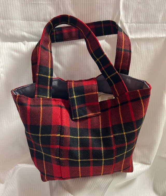 タータンチェックのバッグ【赤黄チェック】