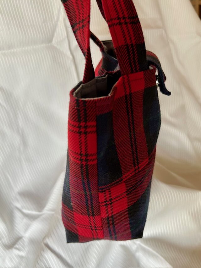 タータンチェックのバッグ【赤紺チェック】 | iichi 日々の暮らしを