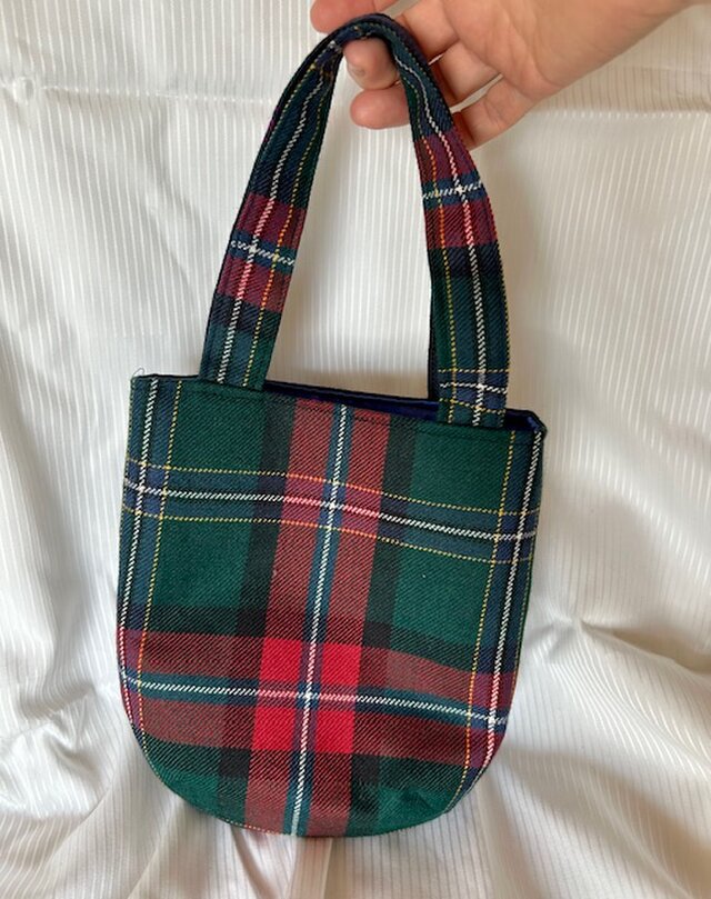 タータンチェックのお散歩バッグ【緑チェック】 | iichi 日々の暮らし
