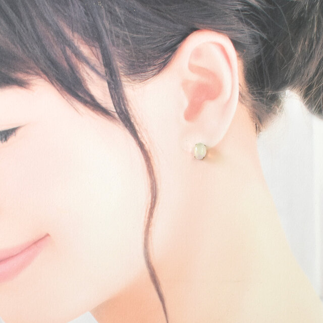 ナチュラル　ベスビアナイト　ナチュラルオパール　14kgfピアス プラチナ900 オパール ピアス CK044CIBSN | iichi 日々の暮らしを