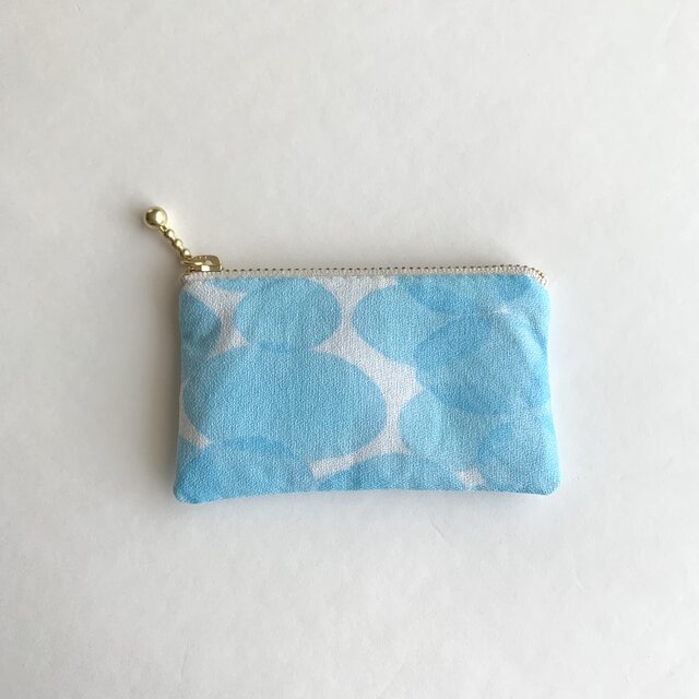 木綿手染ミニポーチ（水玉）