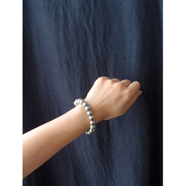 SV】Green Gray Pearl Bracelet／グリーングレーパール