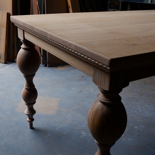 New☆ダイニングテーブル ナラ ろくろ脚 ターニングレッグ 天板サイズ