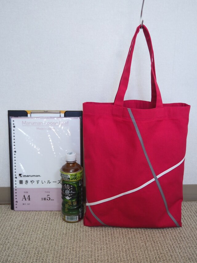 裏無し手提げ袋(テープライン/ガーネット)　71