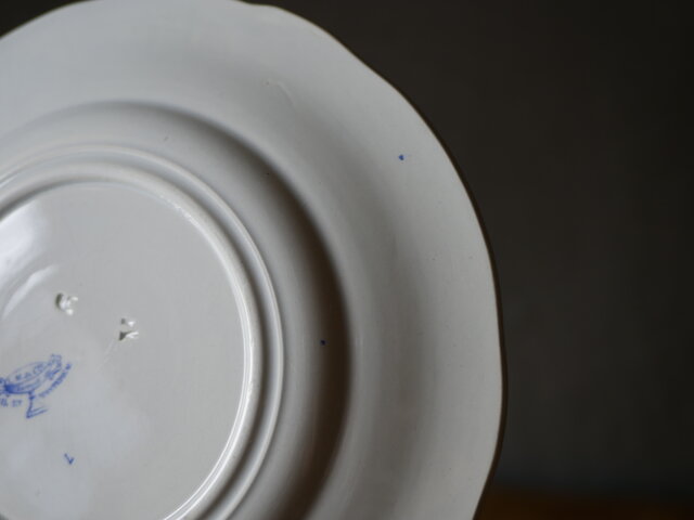 Creil et Montereau クレイユモントロー アンティークプレート ブルー