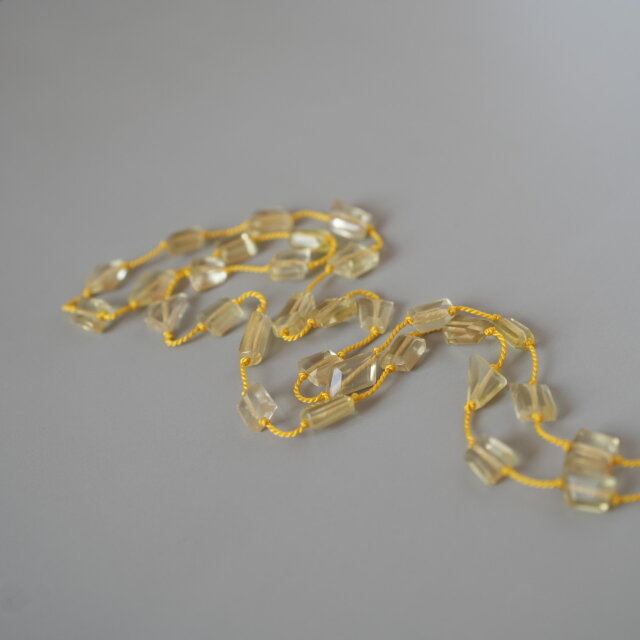 long necklace silk レモンクォーツ | iichi 日々の暮らしを