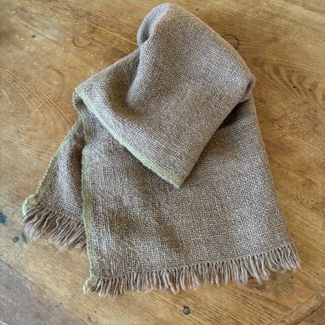 手紡ぎ糸のマフラー＃002