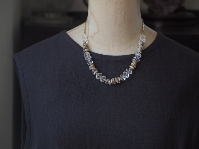 シエナロゼ　ケシパールネックレス 楽天市場】ECUME・ケシパールネックレス／シエナロゼ（SIENA