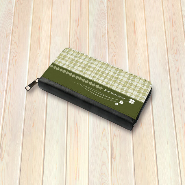 （送料無料）長財布【クローバー】（名入れ可）
