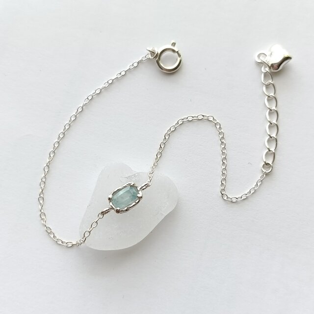 ［SV925］Hekirei-碧麗- ブレスレット　 グランディディエライト　ハワイアンジュエリー　鎚目　スティック　