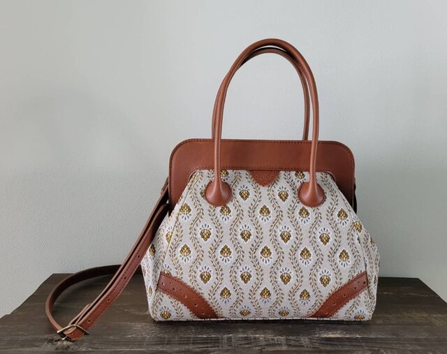 ジャガード織りのがま口形状の2way ショルダーバッグ | iichi 日々の