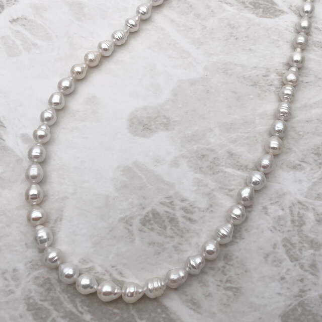 淡水パール 真珠 サークル 雫 ライス セミラウンド バロック 6mm 7mm