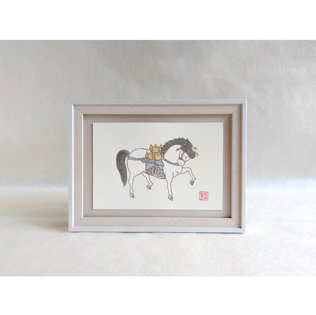 飛騨絵馬 はがきサイズ 墨色 | iichi 日々の暮らしを心地よくする