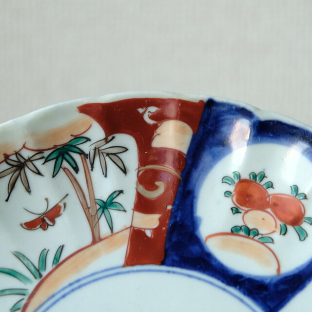 古い大日本横浜井村製里帰り皿/幕末明治骨董手作り手描夫婦鴨鴫/清水伊万里薩摩焼 古い大日本横浜井村製里帰り皿/幕末明治骨董手作り手描夫婦鴨