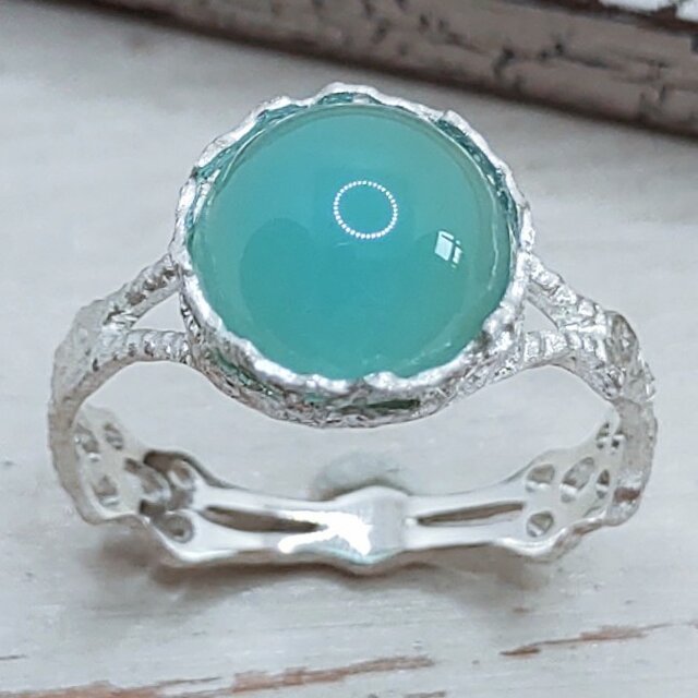 ｼｰﾌﾞﾙｰｶﾙｾﾄﾞﾆｰ＊925 lace ring | iichi 日々の暮らしを心地よく