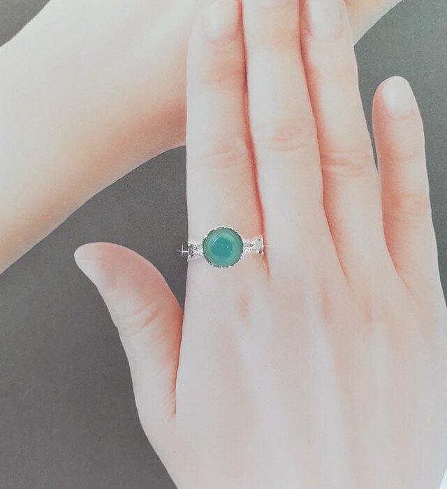 ｼｰﾌﾞﾙｰｶﾙｾﾄﾞﾆｰ＊925 lace ring | iichi 日々の暮らしを心地よくする