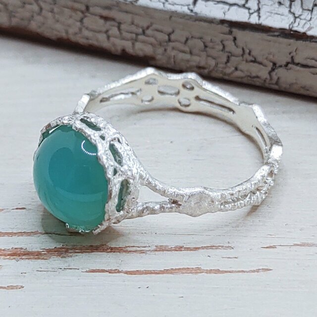 ｼｰﾌﾞﾙｰｶﾙｾﾄﾞﾆｰ＊925 lace ring | iichi 日々の暮らしを心地よくする