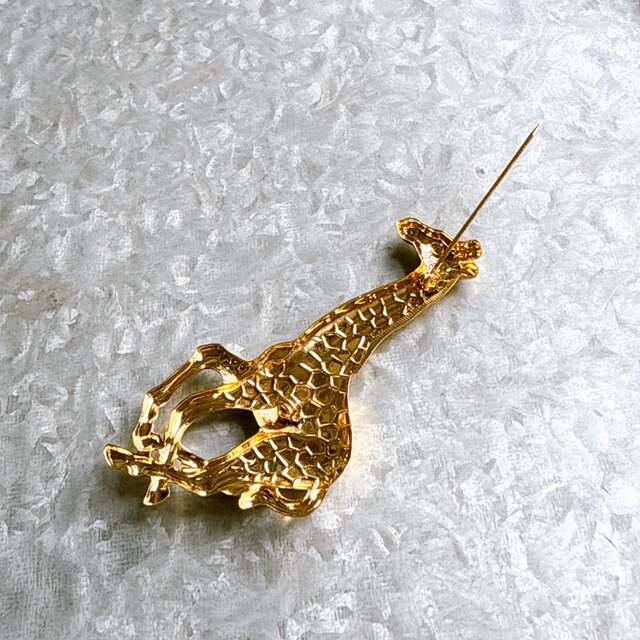 SC140-ヴィンテージブローチ U.S.A. 1970〜80s Gold Tone