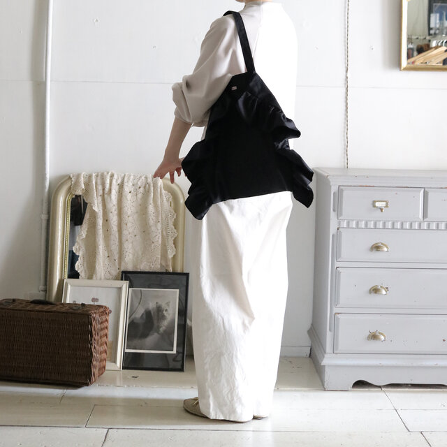 くたくたバッグ/コットンリネン ブラック | iichi 日々の暮らしを