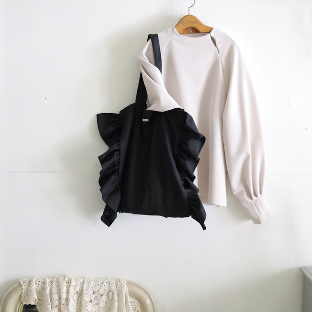 くたくたバッグ/コットンリネン ブラック | iichi 日々の暮らしを