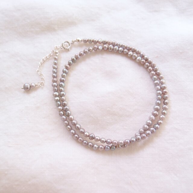 SV】Gray Pearl Necklace／グレーパール ネックレス | iichi 日々の