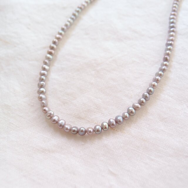 グレーパール ネックレス SV】Gray Pearl Necklace／グレーパール ネックレス | iichi 日々の