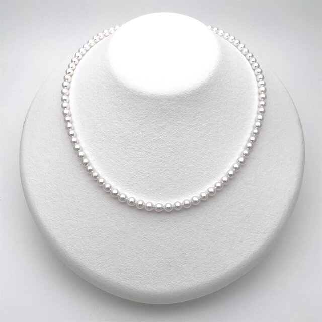 【極み輝】4点限り 本真珠パールネックレス ラウンド セミラウンド 淡水パール 小粒 5mm【ktn002】