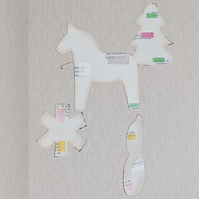 紙のモビール：クリスマス