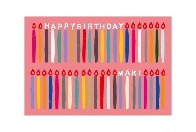 【名入れ】HAPPY BIRTH DAY ハガキ〜ろうそくver.〜の画像1枚目